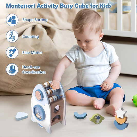 Emkido™ Raketenspiel – Holzspielzeugset