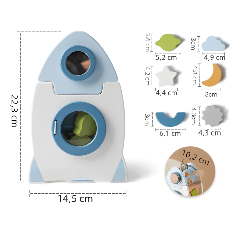 Emkido™ Raketenspiel – Holzspielzeugset