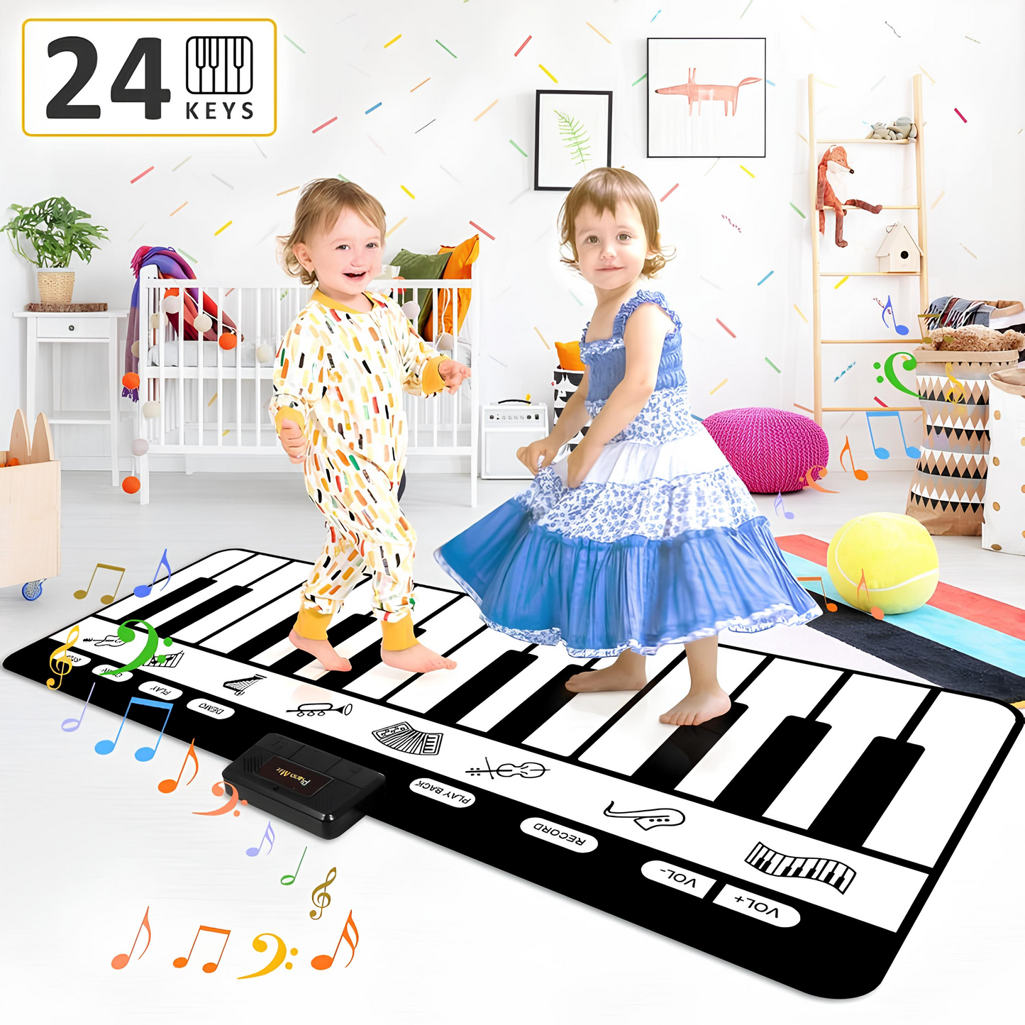 Emkido™ Tune Play – Klavier-Aktivitätsmatte für Kinder